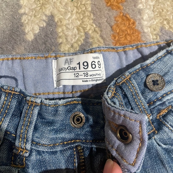 Girls jeans with cuff ankle 12-18 months - Picture 2 of 3